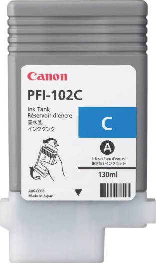 Canon PFI-102C Cyan Ink Cartridge (130ml) - 0896B001-AA Cartridges JS Bazar