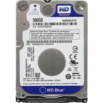 WD 500 GB 2.5-Inch SATA 6Gb/s 5400 rpm 16MB Internal Laptop Hard Drive - Blue | WD5000LPCX Hard Drive Western Digital