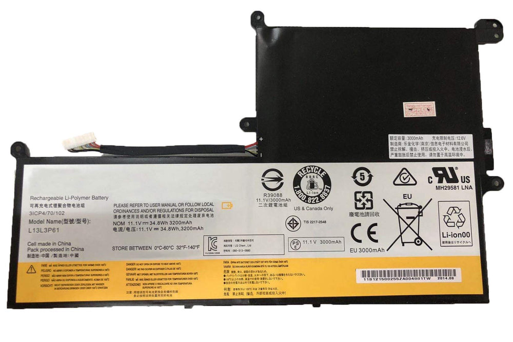 L13L3P61 Lenovo Chromebook N20p, N20 11.6-Inch Chromebook Replacement Laptop Battery - JS Bazar