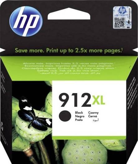 HP 912 XL Ink Crtridge Original Black Ink cartridge - Black : 3YL84AE Cartridges JS Bazar
