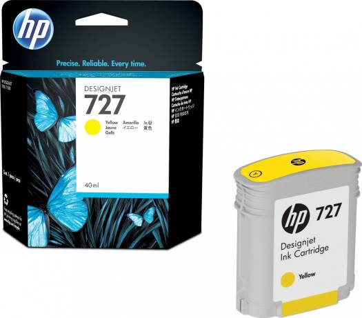 HP 727 40-ml Yellow Designjet Ink Cartridge : B3P15A Cartridges JS Bazar