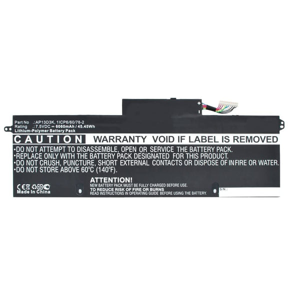 AP13D3K Acer Laptop Battery for Acer Aspire S3-392G Aspire S3 Series 45Wh Laptop Batteries JS Bazar