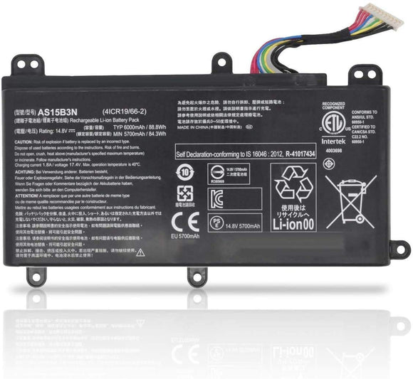 AS15B3N Acer Laptop Battery for Acer Predator 15 G9 Series, Predator 17 G5 Series, Predator 17 G9 Series Laptop Batteries JS Bazar