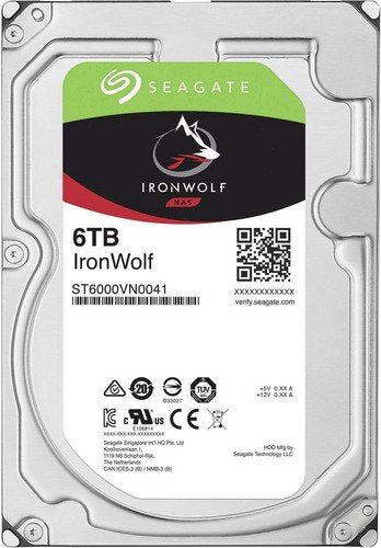 Seagate 6TB Iron Wolf NAS SATA 6Gb/s NCQ 128MB Cache 3.5-Inch Internal Hard Drive | ST6000VN0041 Hard Drive Seagate