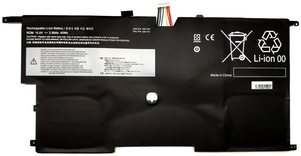 45Wh 45N1701 45N1702 45N1703 Lenovo ThinkPad New X1 X1C Carbon Gen 2 14 i7-4600 20A7 20A8 Replacement Laptop Battery - JS Bazar