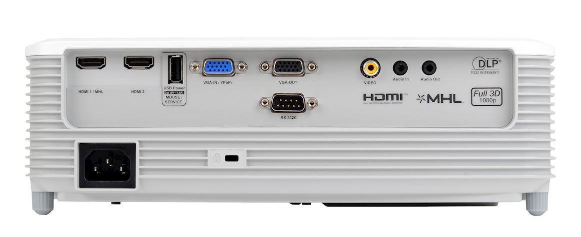 Optoma W400 WXGA 4000 ANSI Lumens DLP Projector, 3D Ready, White : 95.78C01GC0E Projectors JS Bazar