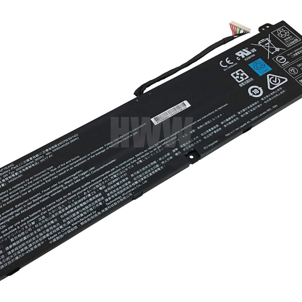 AP18JHQ Acer Predator Triton 500 PT515-51 Series, ConceptD 7 CN715-71 Replacement Laptop Battery - JS Bazar