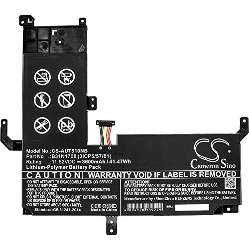 B31N1708 Asus VivoBook Flip 15 TP510UA-E8066T, TP510UA-E8102T Replacement Laptop Battery - JS Bazar