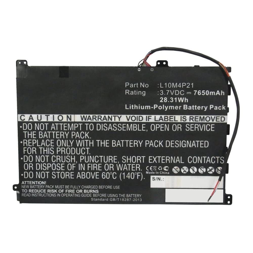 3.7V 28Wh 7680mAh 3 Cells L10M4P21 Lenovo IdeaPad S2010 1ICP04/45/107-4 Replacement Laptop Battery - JS Bazar